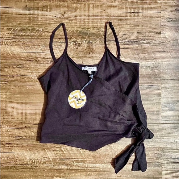 Charcoal wrap top by Hayden - Picture 6 of 7